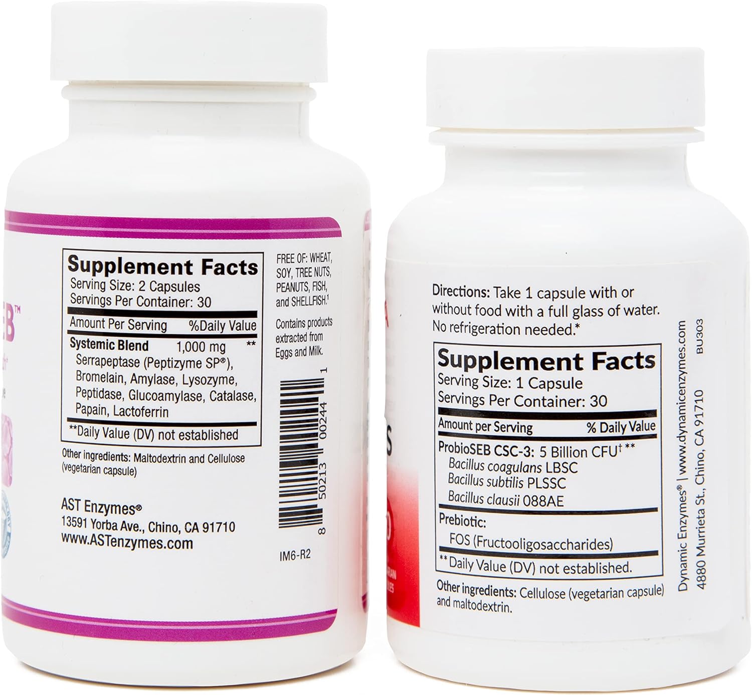 ImmunoSEB (60 caps) & Biome Ultra (ProbioSEB CSC3) (30 caps)