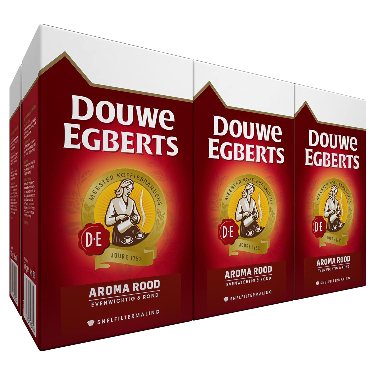 Douwe Egberts Aroma Rood Ground Coffee, Pack of 2