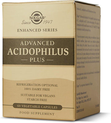 Solgar Advanced Acidophilus Plus, 60 Vegetable Capsules - Supports Hea2.4 Ounces