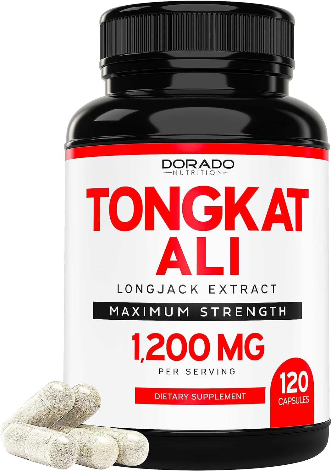 Tongkat Ali For Men (Longjack) Eurycoma Longifolia Extract, 1200mg per Serving, (120 Capsules) - Indonesian Ginseng - St