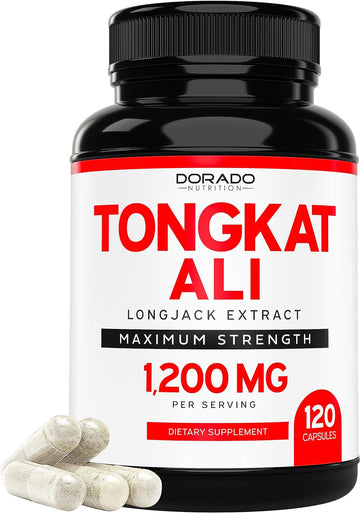 Tongkat Ali For Men (Longjack) Eurycoma Longifolia Extract, 1200mg per Serving, (120 Capsules) - Indonesian Ginseng - St