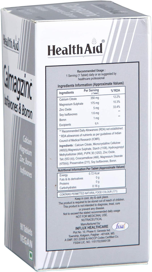 HealthAid Calmagzinc - 90 Tablets

100 Grams
