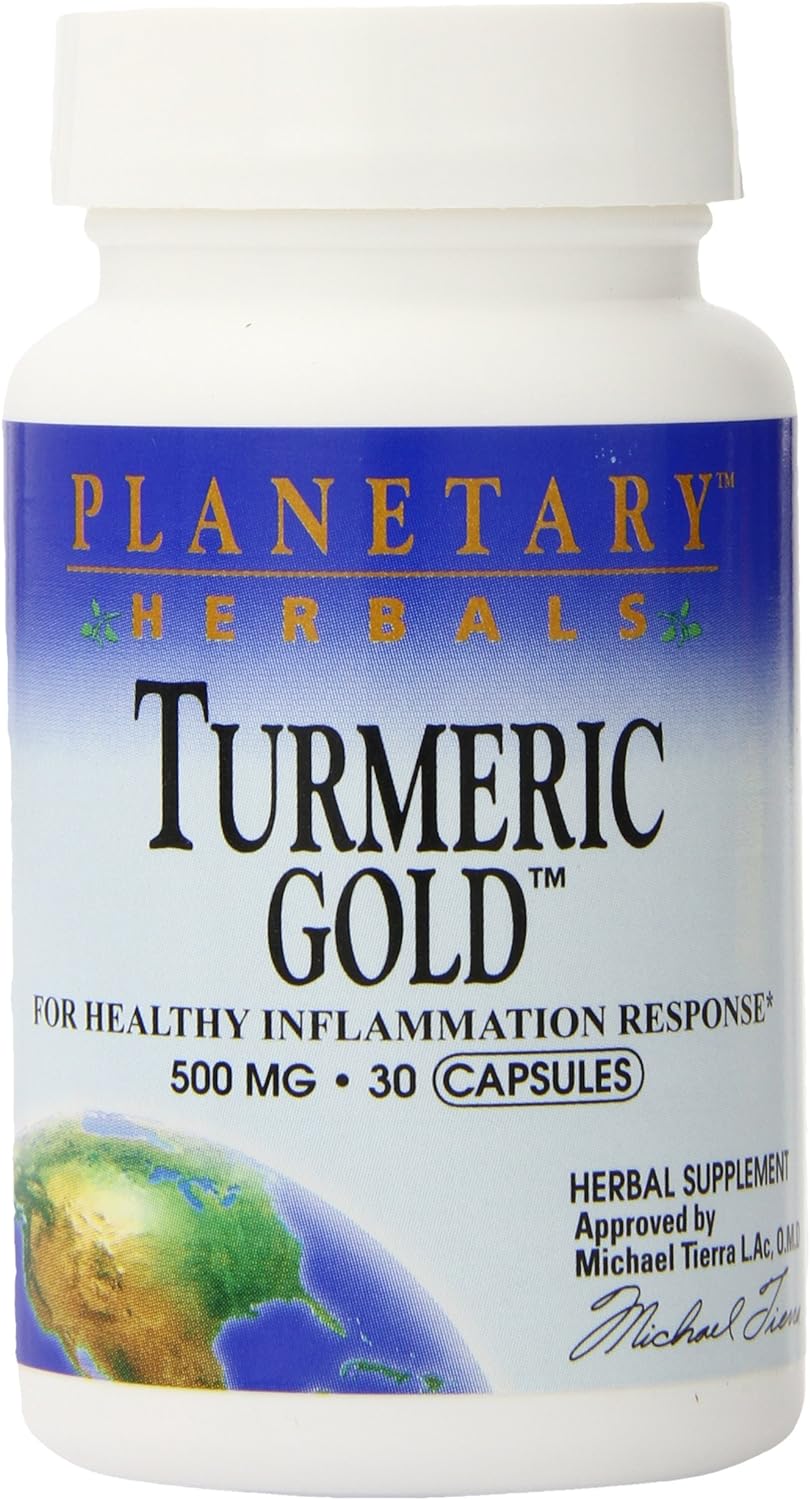 Planetary Herbals Turmeric Gold 500mg, for Healthy Inflammation Respon