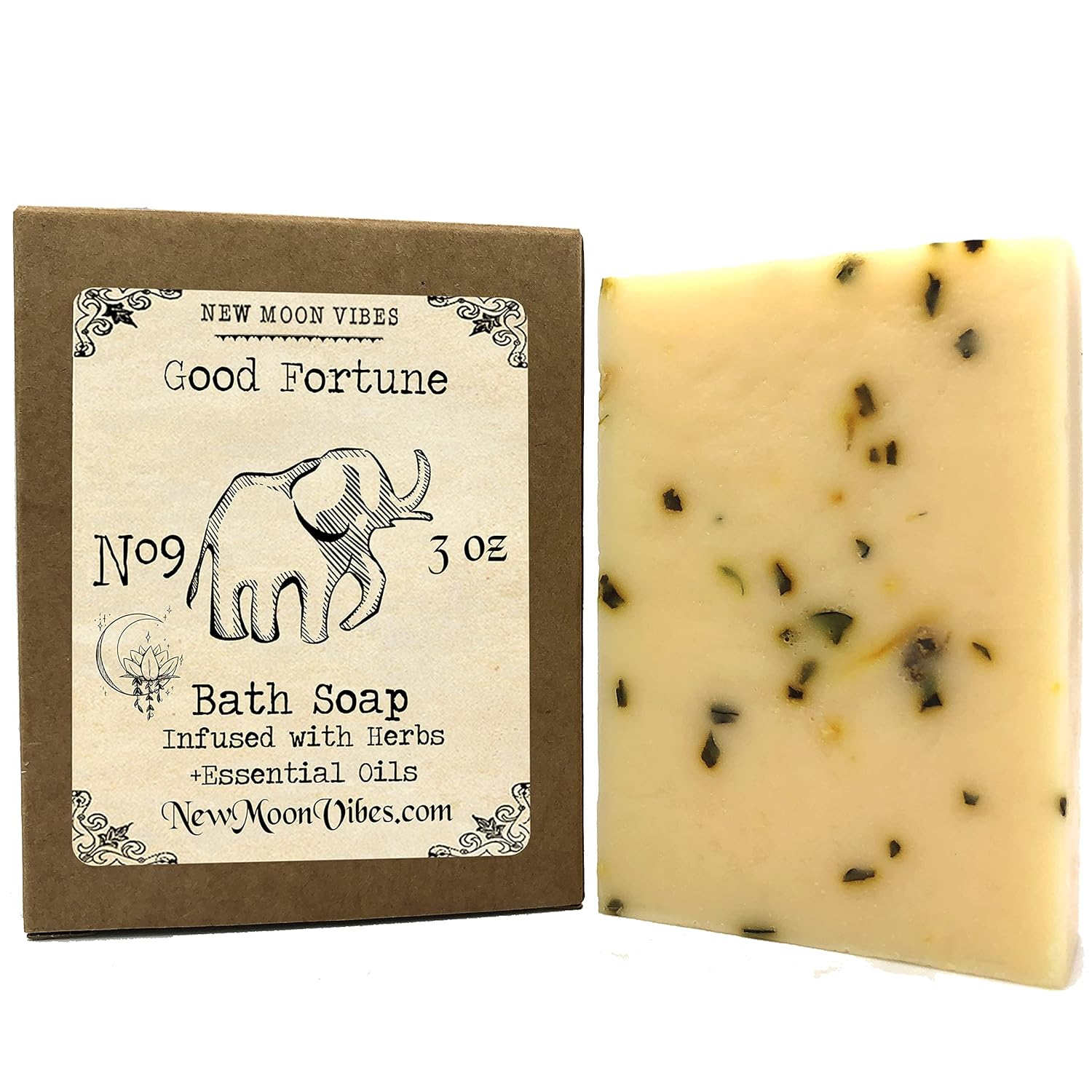 THE TUTU FAIRY Good Fortune Essential Oils Herbal Ritual Bath Soap Bar Infused with Real Herbs Botanicals Scented Enhance Intuition Luck Success Confidence Courage Manifest Goals Reverse Bad Luck