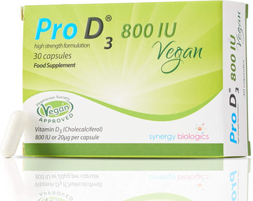 Pro D3 Vegan 800 IU (Vitamin D3-800 IU / 20mcg) Vegan Certified - Crue30 Grams