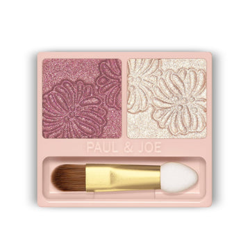 Paul & Joe Eye Color Duo Refill Only, Compact Sold Separately, Two-Tone Eye Shadow Fillers for Eyeshadow Palette, Wine Red and Champagne Gold Long-Lasting Eye Makeup, 02 Evening Dress, 0.71