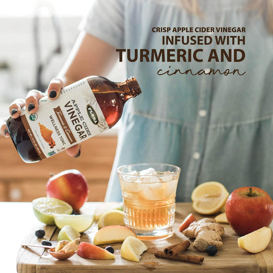 Flora - Apple Cider Vinegar - Turmeric & Cinnamon, Wellness Tonic, Non1.06 Pounds