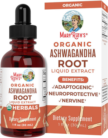 MaryRuth's Ashwagandha Root Liquid Drops | USDA Organic | Stress Relie