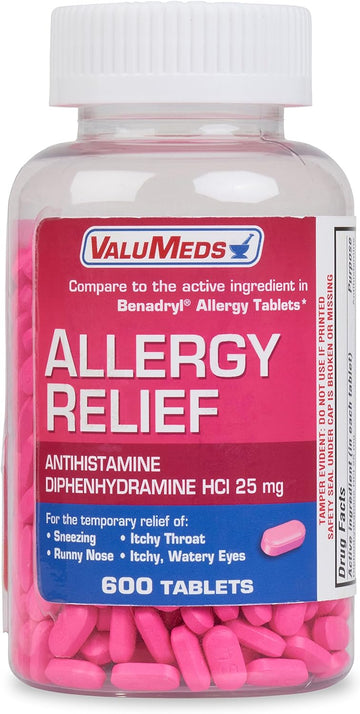 ValuMeds Allergy Medicine Antihistamine, Diphenhydramine HCl