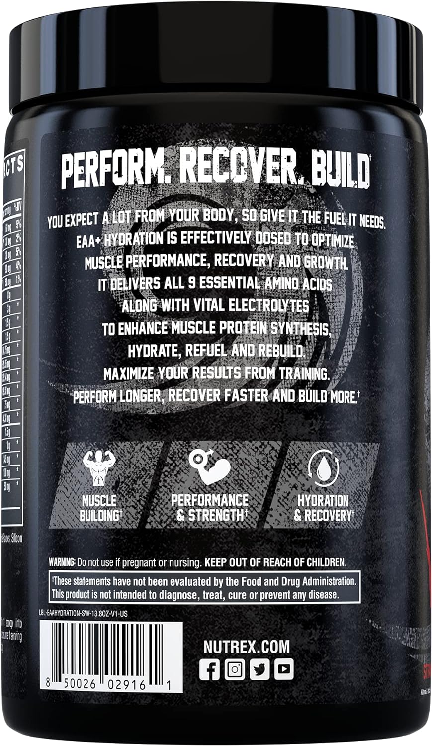 Nutrex Research EAA Hydration | EAAs + BCAA Powder | Muscle Recovery, 
