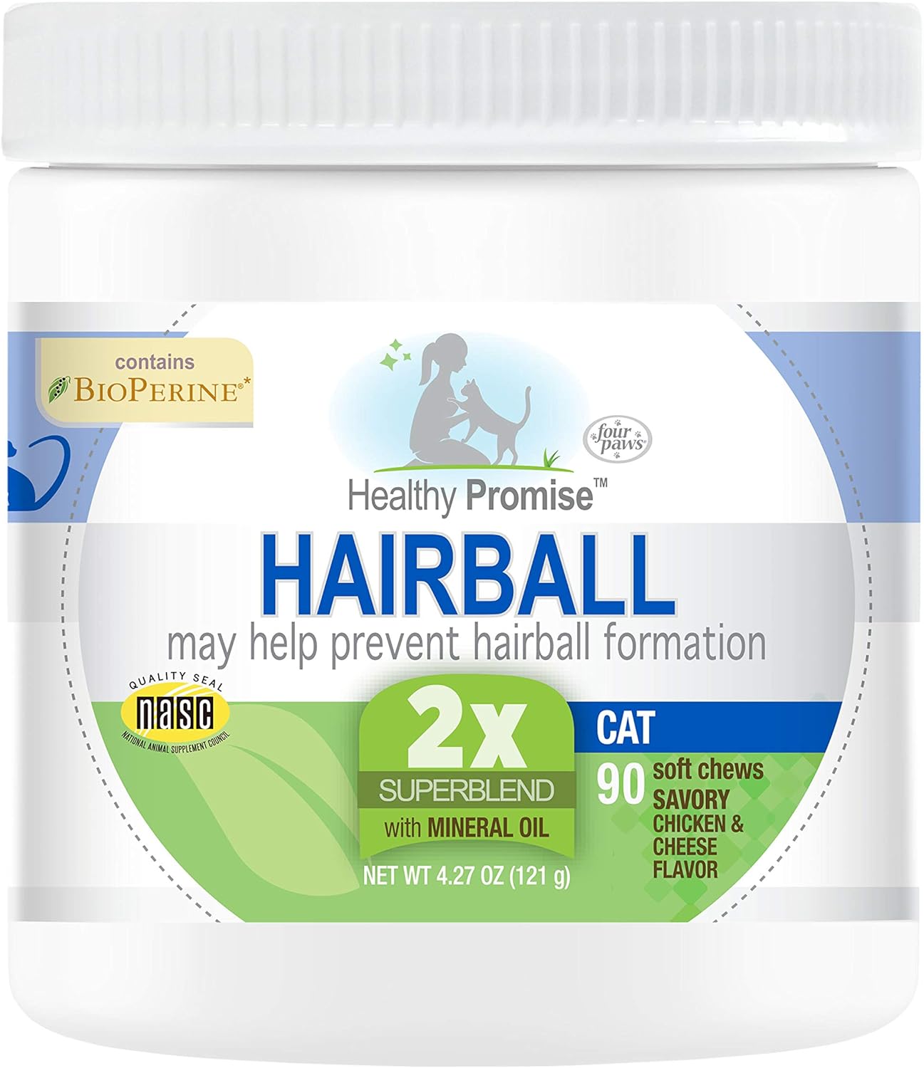 Four Paws Healthy Promise Cat Hairball Control Soft Chews 90 Count