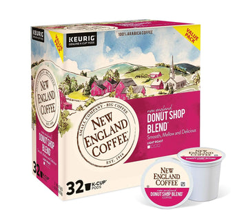 New England Coffee New England Donut Shop Blend Light Roast K-Cup Pods 32 ct. Box