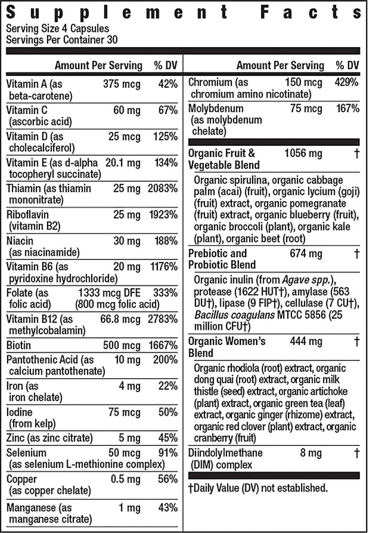 Rainbow Light Womens Multivitamin, Organic Fruits & Vegetables