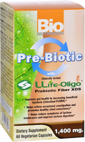 Bio Nutrition inc pre-biotic Fiber - llife-Oligo - 1400 Mg - 60 Vegeta3.2 Ounces