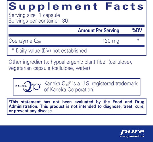 Pure Encapsulations CoQ10 120 mg - Coenzyme Q10 Supplement for Heart H