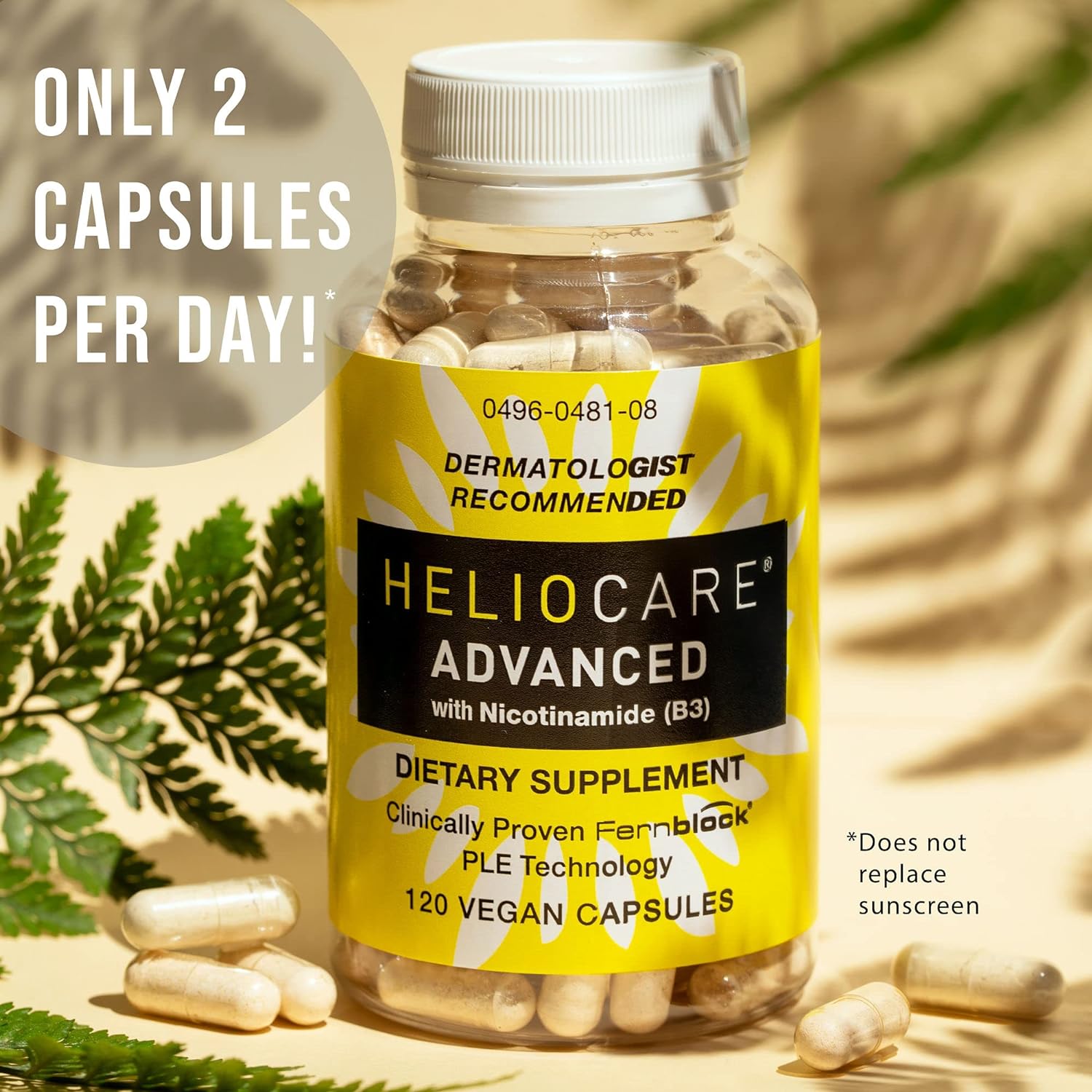 Heliocare Advanced Nicotinamide B3 Supplement: Niacinamide 500mg and F