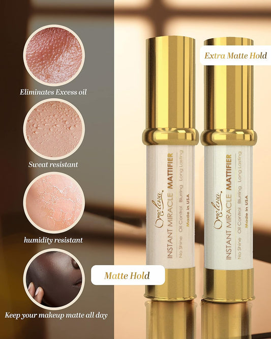 OMOLEWA Instant Miracle Matte Hold Mattifier for Oily skin, MATTIFYING MAKEUP BASE PRIMER FOR SHINE AND OIL CONTROL - PORE MINIMIZER. Reduces T-Zone Shine and Oils For Sensitive Skin and All Skin Types. HIDES WRINKLES AND FINE LINES