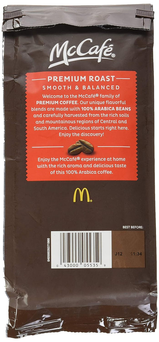 McDonalds McCafe Premium Roast Ground Coffee Bag (Pack of 2) (Premium Roast - Medium) by McCafe
