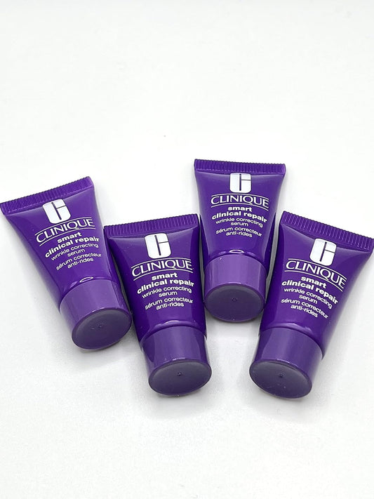 Set of 4-Clinique Smart Clinical Repair Wrinkle Correcting Serum Travel Size Tube 0.17 /5  Each
