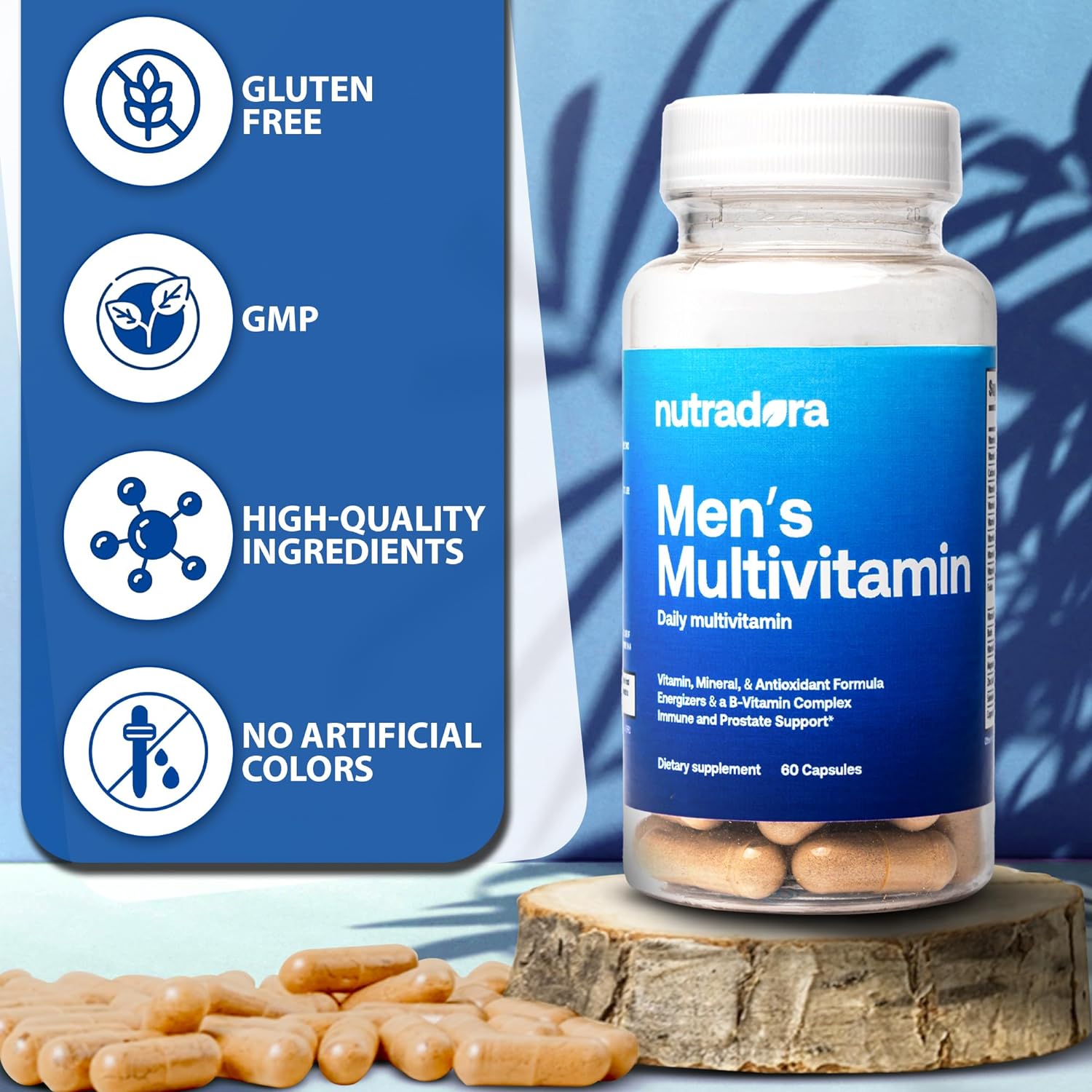 Nutradora Multivitamin for Men - Daily Men's Multivitamins & Multimine