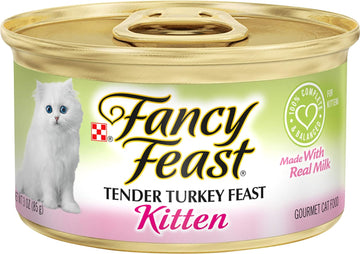 Purina Fancy Feast Pate Wet Kitten Food, Tender Turkey Feast - 3 Oz. Can