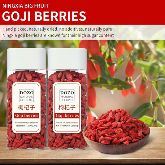 DOZO Goji Berries Premium Wolfberry |Sun-Dried Goji Berry, Extra Large Great Food for Snack?Smoothies Non-GMO, No Additi