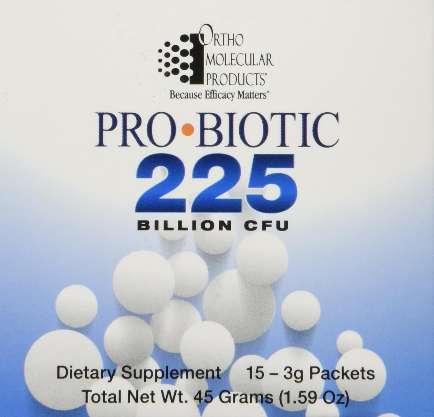 Ortho Molecular Products - Probiotic 225 - 15-3 Gr Packets2.56 Ounces