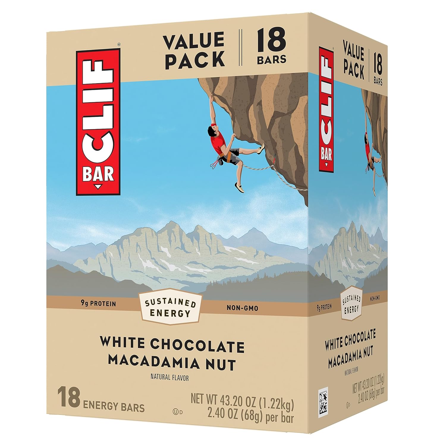 Clif Bar - White Chocolate Macadamia Nut Flavor - Made With Organic Oa2.7 Pounds