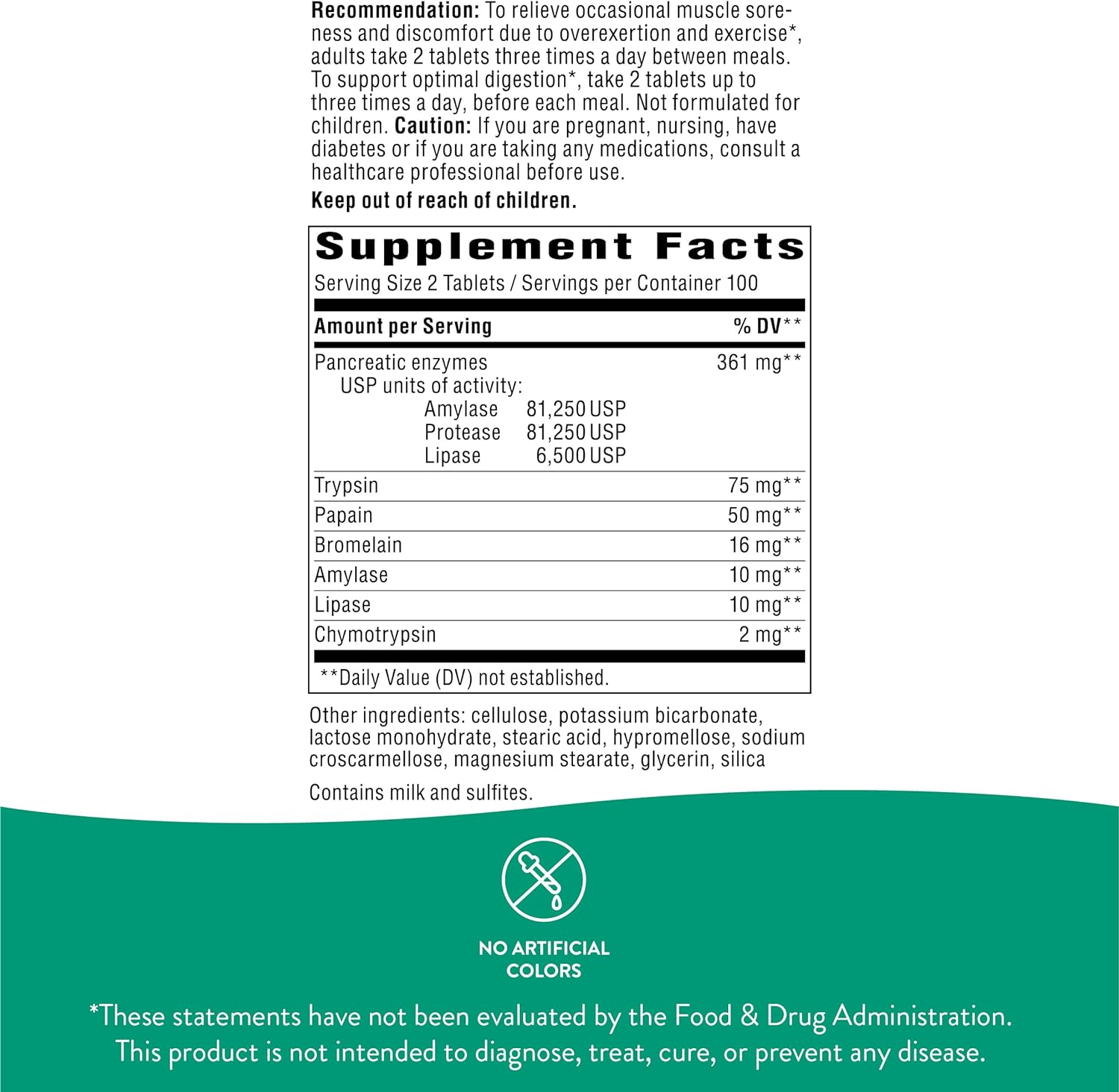  Nature's Way Mega-Zyme Systemic Enzymes, Relieves Occasiona