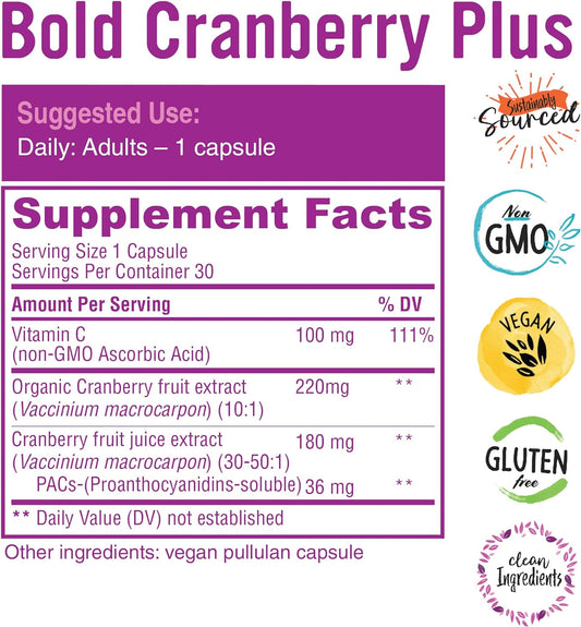 Bold Botanica Bold Cranberry Plus ? 36 mg Soluble PACs ? Cra
