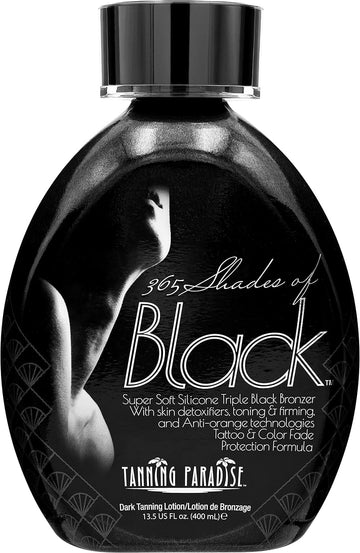 Tanning Paradise 365 Shades of Black, Triple Black Bronzing | Skin Detoxifiers, Toning & Firming Tanning Lotion 13.5