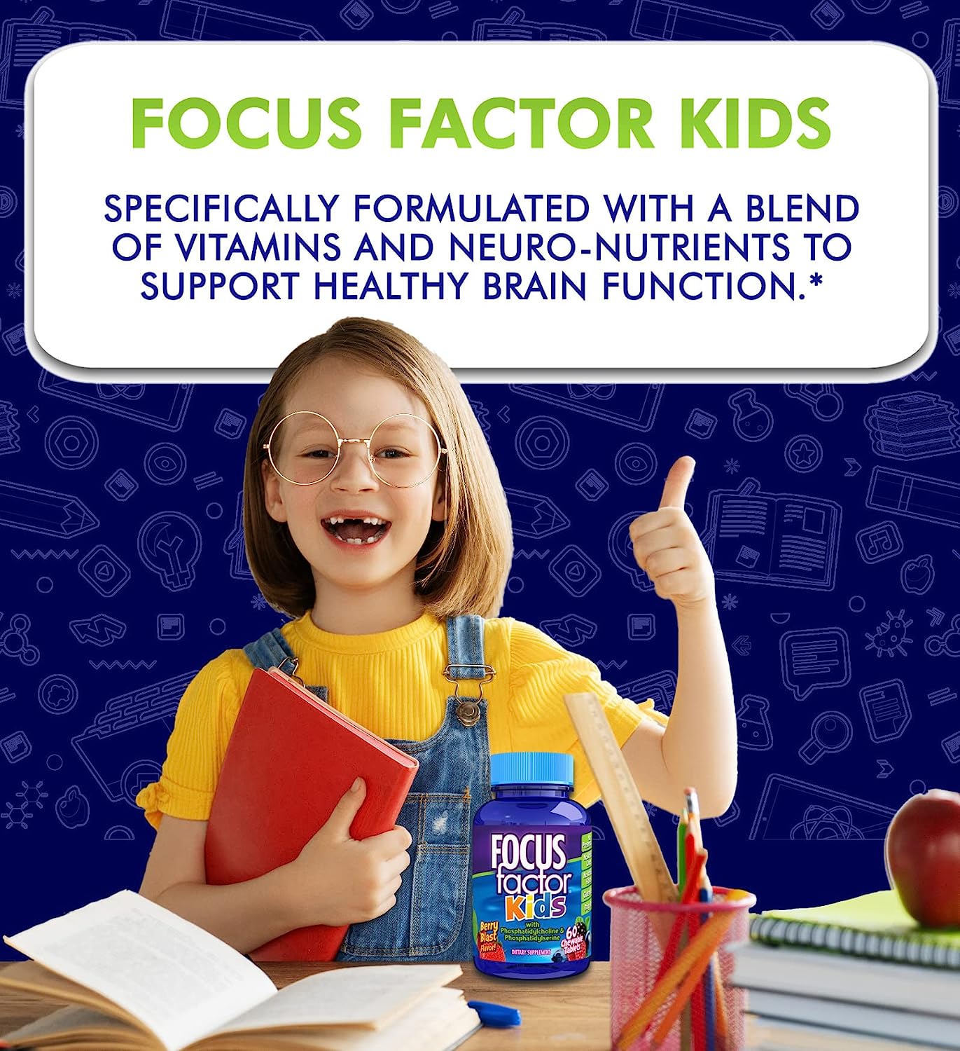Focus Factor Kids Complete Daily Chewable Multivitamin & Neuro Nutrien