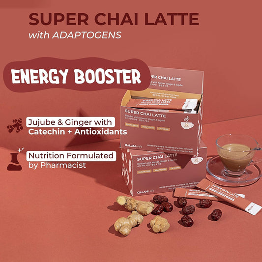 DALAMHARI Chai Tea Latte Mix | 30T | Chai Latte Powder Mix Korean Jujube Tea & Ginseng Tea Clevr Blends Tazo Chai Tea Concentrate Sleep Tea Sugar Free Chai Tea Latte Mix Laird Superfood Creamer