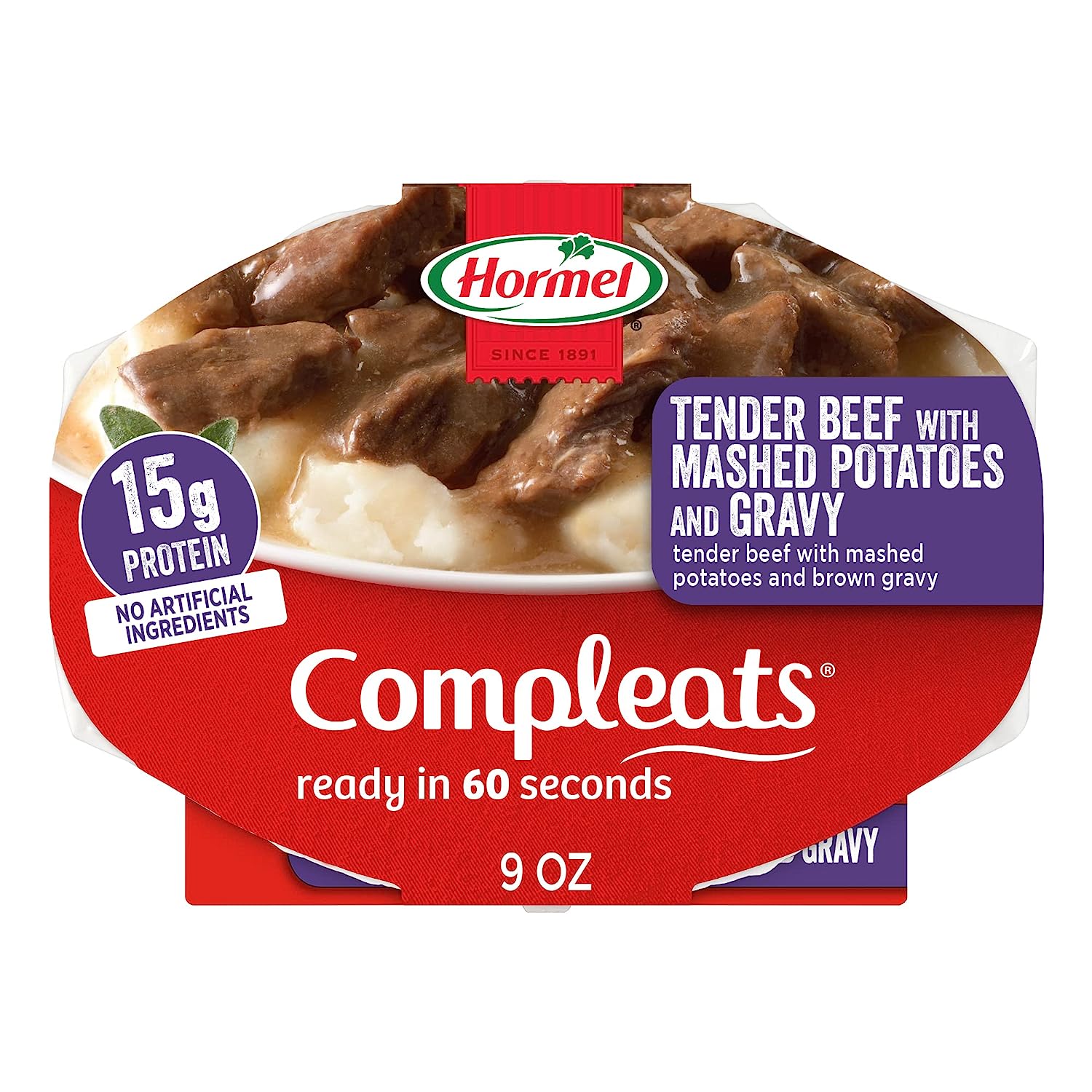 Hormel Compleats Tender Beef With Mashed Potatoes & Gravy Microwave Tr3.38 Pounds