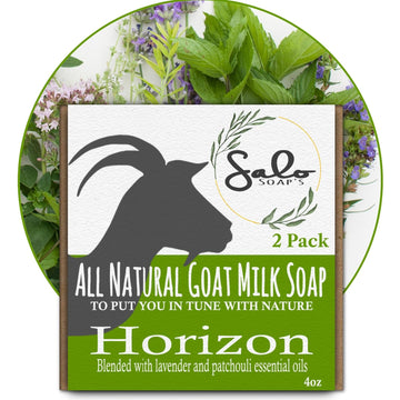 Salo Soap's Organic Patchouli & Lavender Goat Milk Soap Bar for Women with Sensitive Skin, 2 Bars