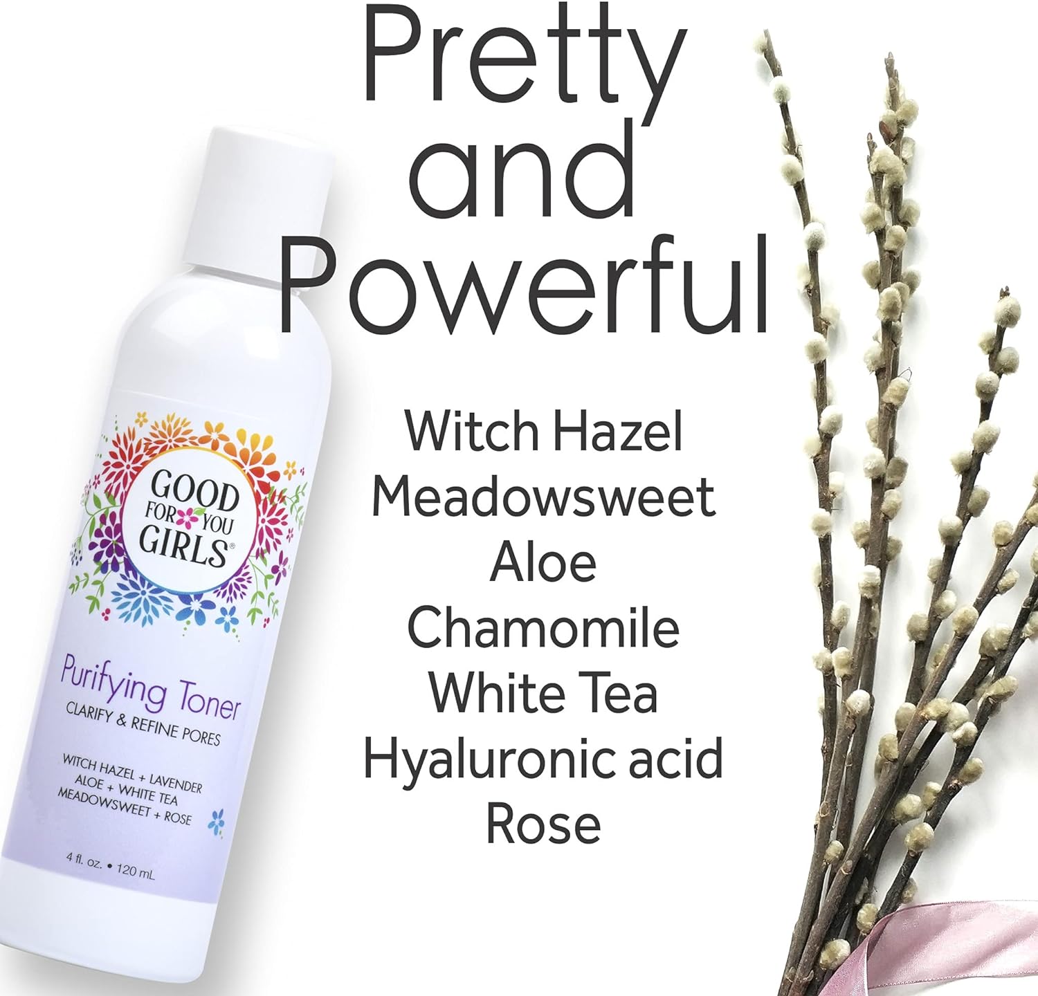 Good For You Girls Facial Toner with Aloe, Witch Hazel, Mead