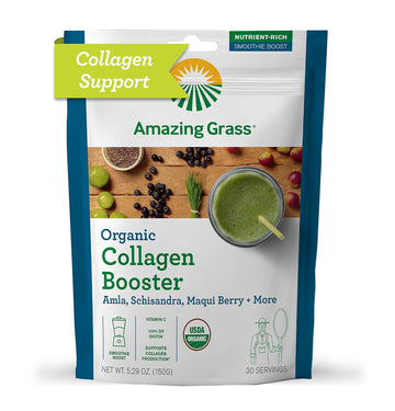 Amazing Grass Vegan Collagen Booster Smoothie Mix: Plant Based Collage