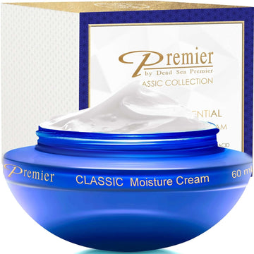 Premier Dead Sea Moisture Cream for sensitive to normal skin anti aging face moisturizer silky firming cream to smooth wrinkles and fine lines, face cream 2.04 .