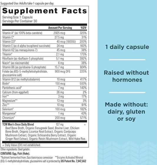 Multivitamin For Men By Ancient Nutrition, Ancient Multi Men'S Once Da