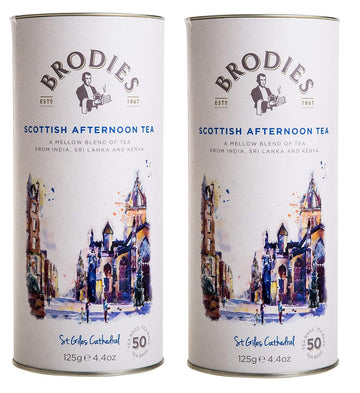 Brodies Tea, Scottish Afternoon Tea, 50-Count Bags of Black Tea Imported from Scotland (Pack of 2)