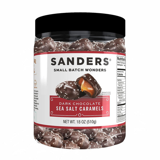 Sanders Dark Chocolate Sea Salt Caramels - 18 oz Tub : Groce