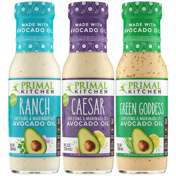 Primal Kitchen Ranch Dressing, Caesar Dressing, and Green Goddess Dres2.91 Pounds