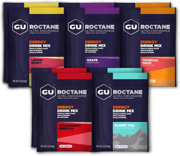 GU Energy Roctane Ultra Endurance Energy Drink Mix, Assorted Flavors,