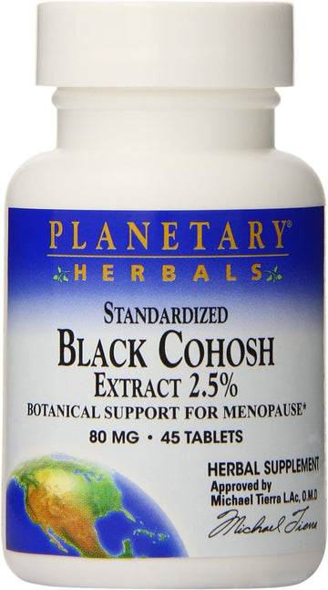 Planetary Herbals Standardized Black Cohosh Extract 2.5 Tablets, 45 Co