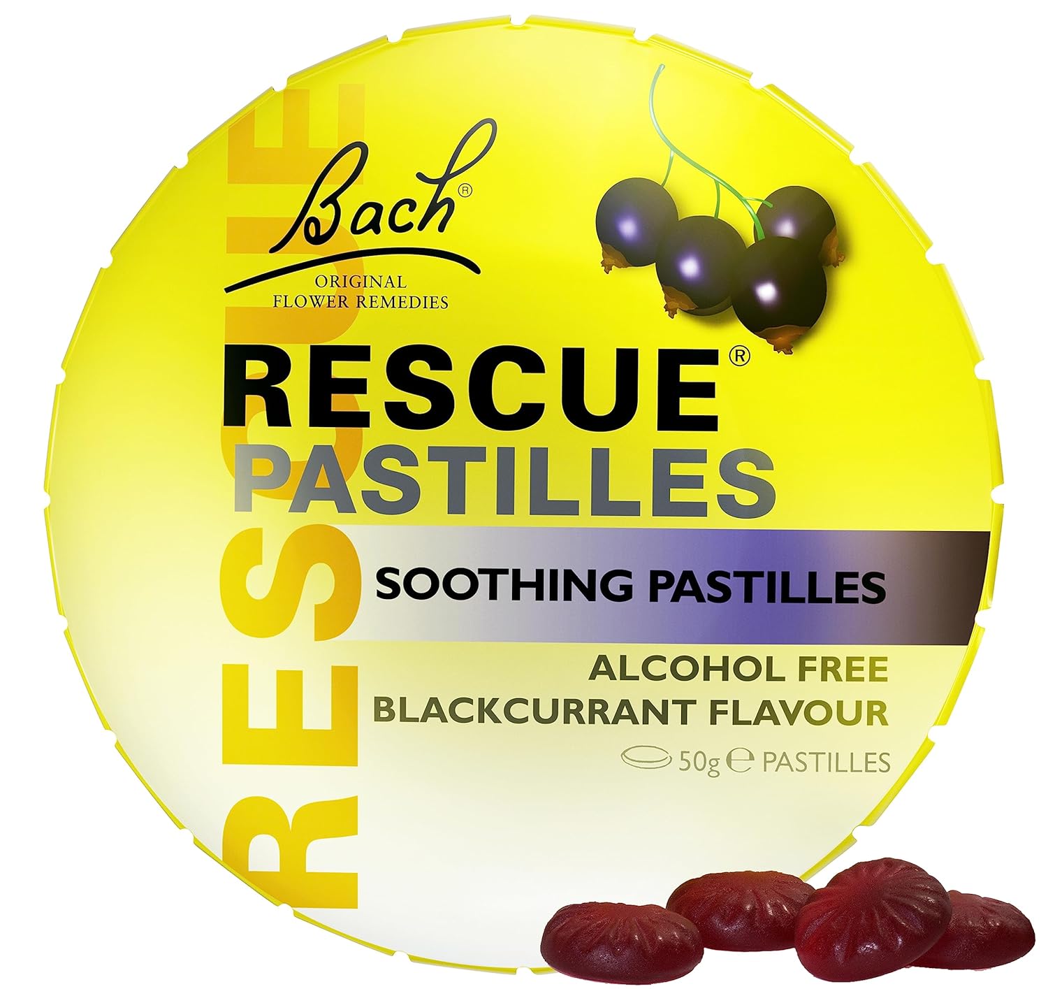 Bach Flower Essences Rescue Remedy Pastilles, Black Currant, 50 Grams
18.1 Grams
