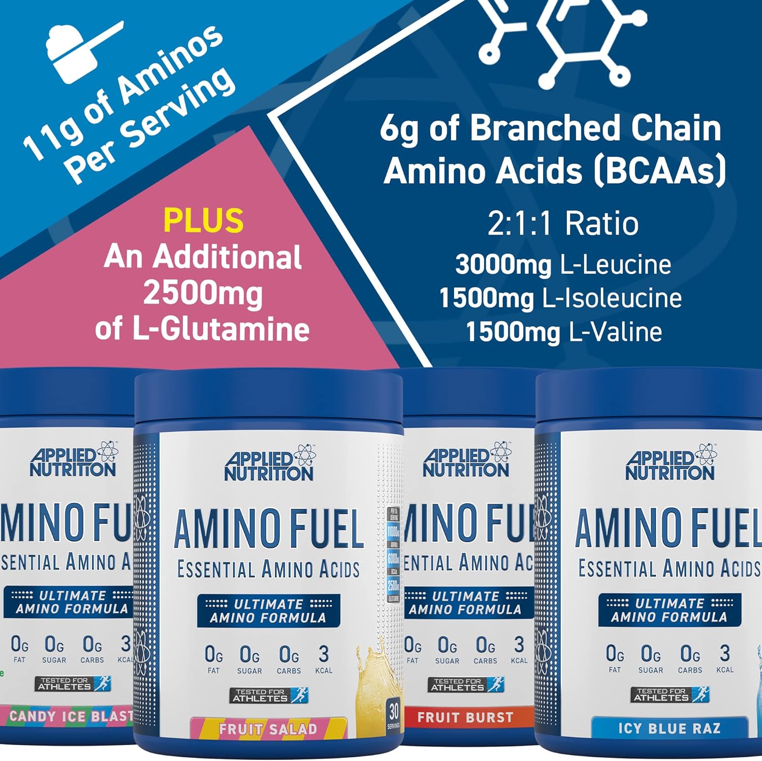 Applied Nutrition Bundle Amino Fuel 390g + Lifestyle Water Bottle 1000