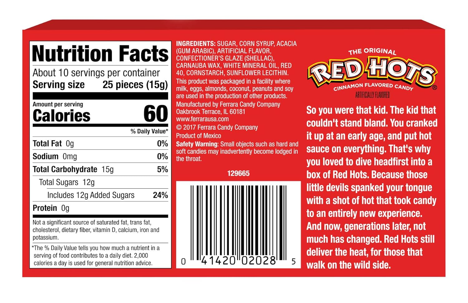 RedHots Original Cinnamon Candy, 5.5 Ounce : Grocery & Gourm