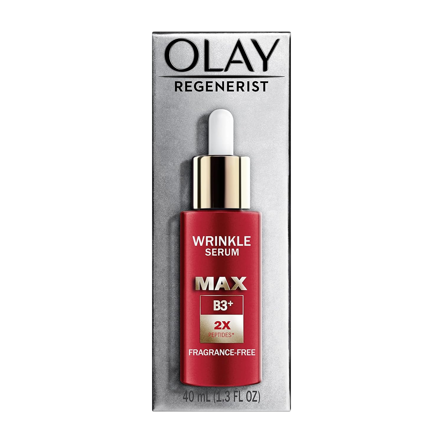 Olay Regenerist MAX Wrinkle Serum with Peptides, Fragrance Free 1.3