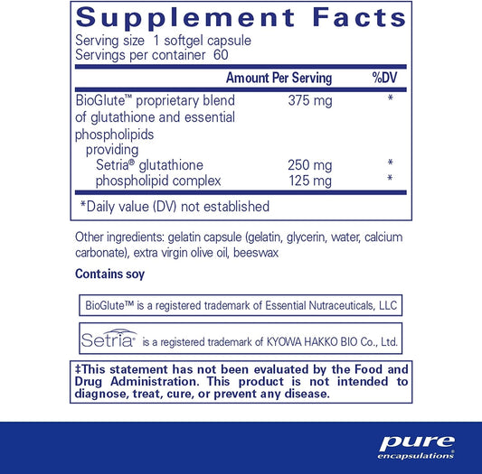 Pure Encapsulations Liposomal Glutathione - Supplement for Immune Supp