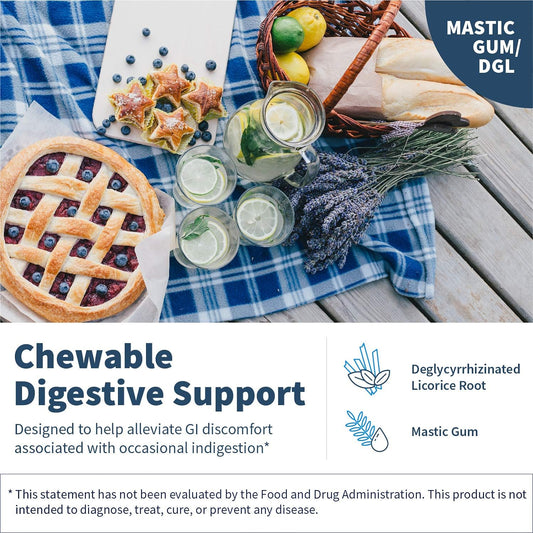 Klaire Labs Mastic Gum/DGL Chewable - DGL Licorice Chew for Digestion